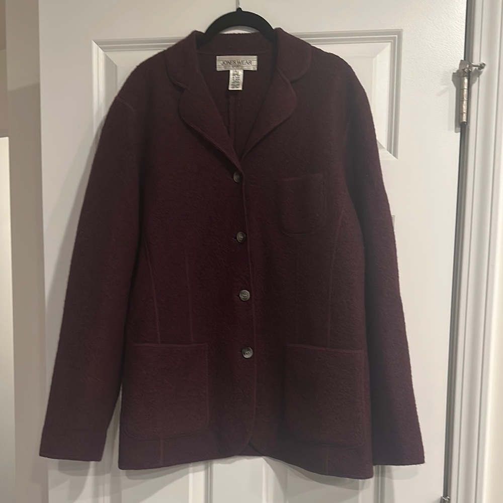 Jones Wear Wool Women's Front Pocket Jacket